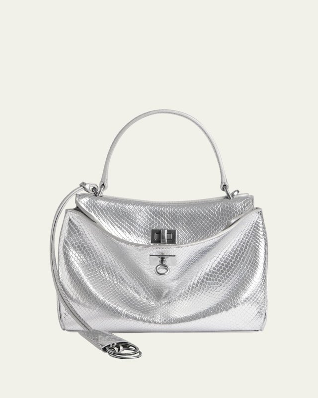 Rodeo Mini Python-Embossed Leather Crossbody Bag